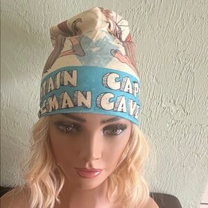 # 1212: Graphic Print Beanie Hat. Unisex CAPTAIN CAVEMAN